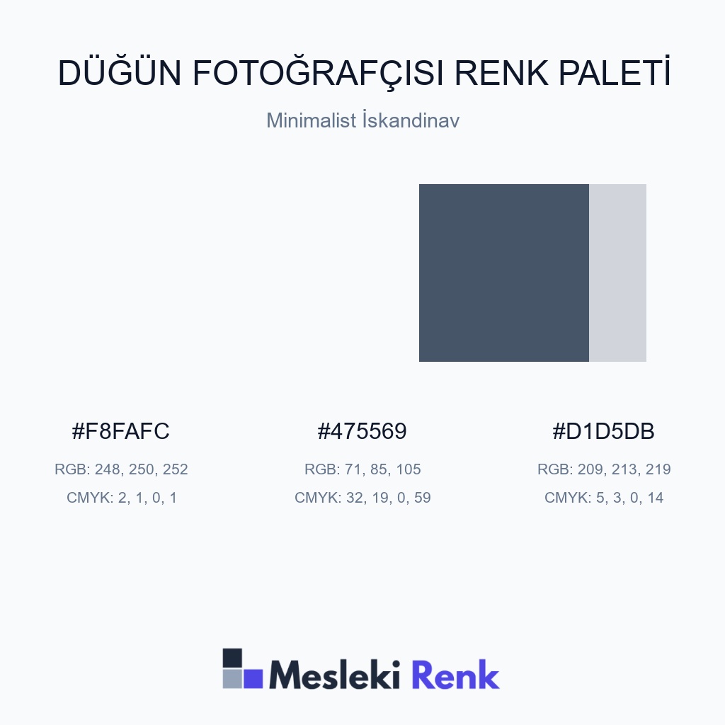 Düğün Fotoğrafçısı Minimalist İskandinav Renk Paleti
