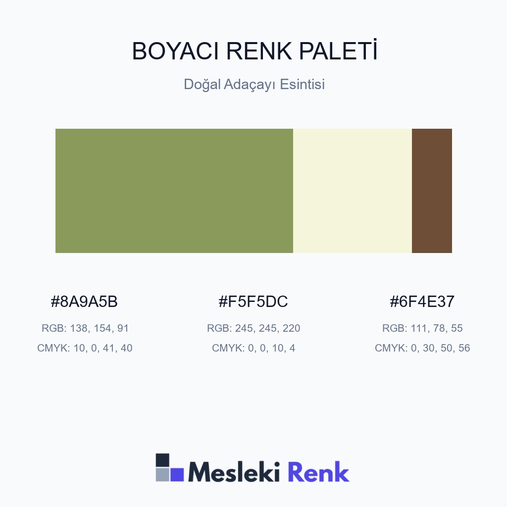 Boyacı Doğal Adaçayı Esintisi Renk Paleti
