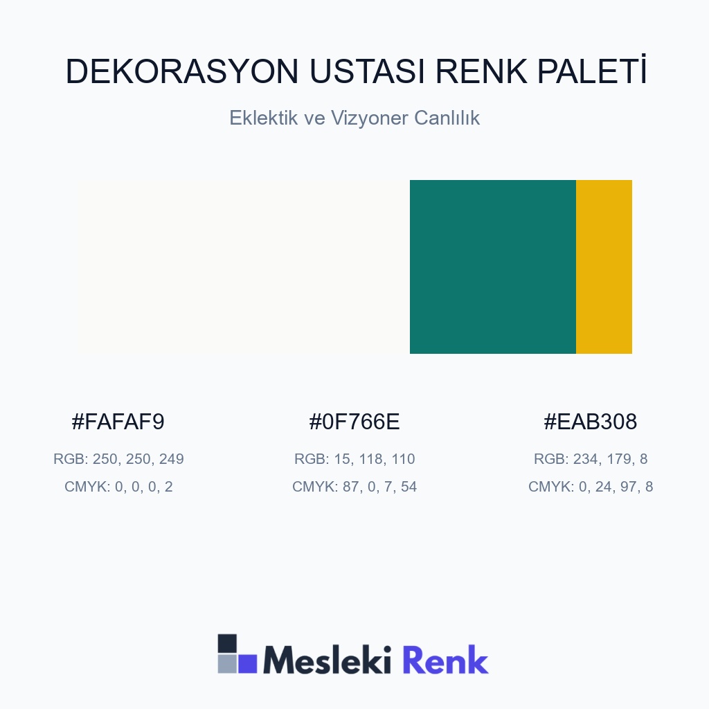 Dekorasyon Ustası Eklektik ve Vizyoner Canlılık Renk Paleti