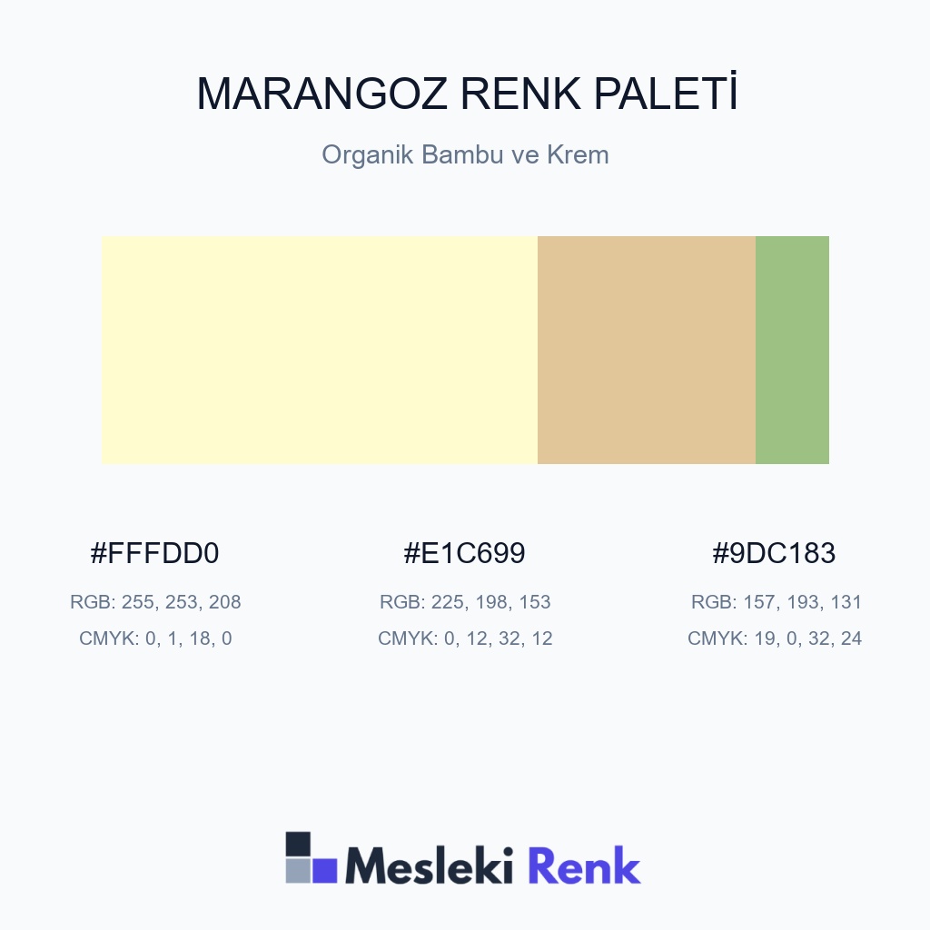 Marangoz Organik Bambu ve Krem Renk Paleti