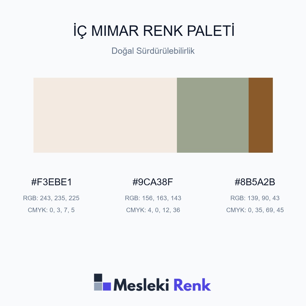 İç Mimar Doğal Sürdürülebilirlik Renk Paleti