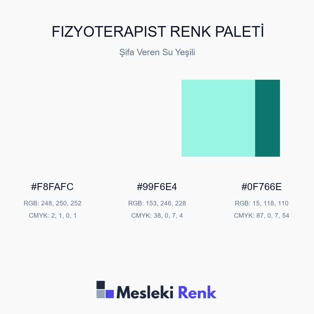 Fizyoterapist Şifa Veren Su Yeşili Renk Paleti