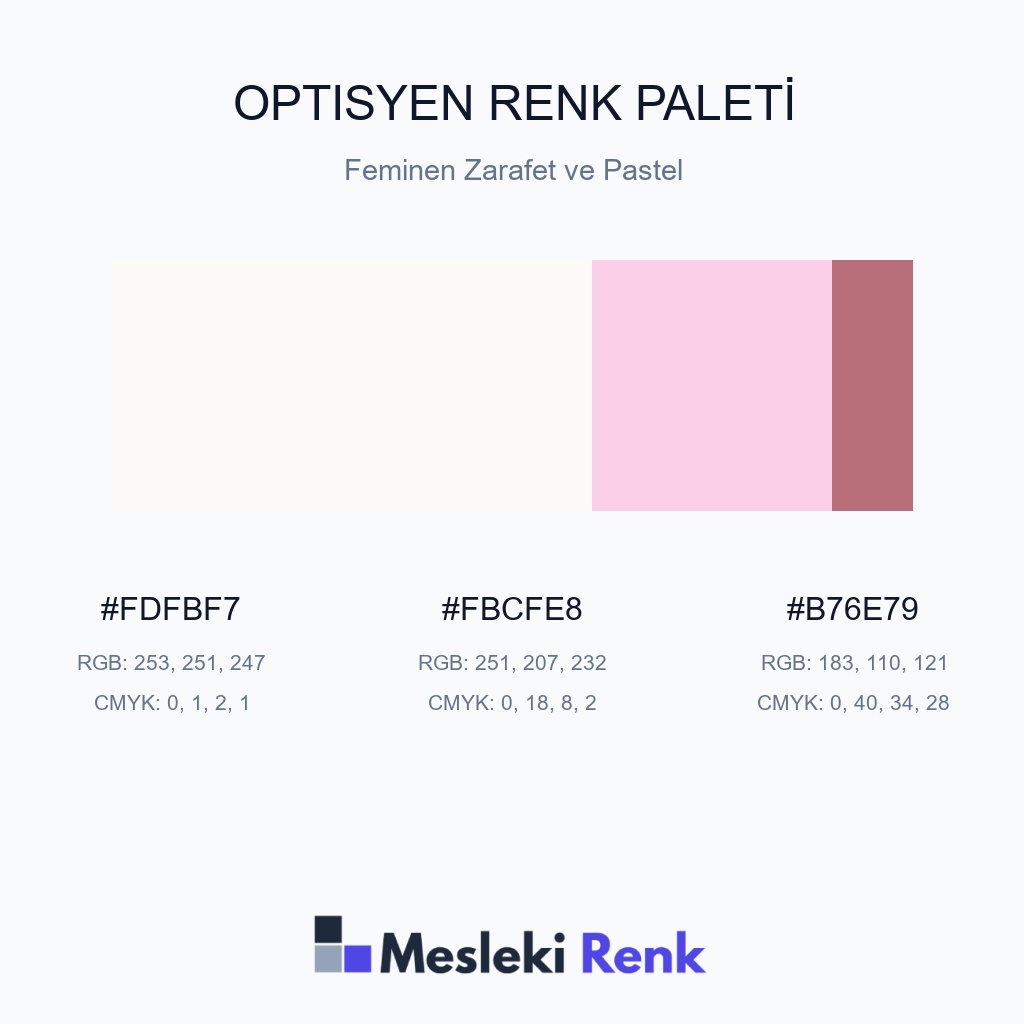 Optisyen Feminen Zarafet ve Pastel Renk Paleti