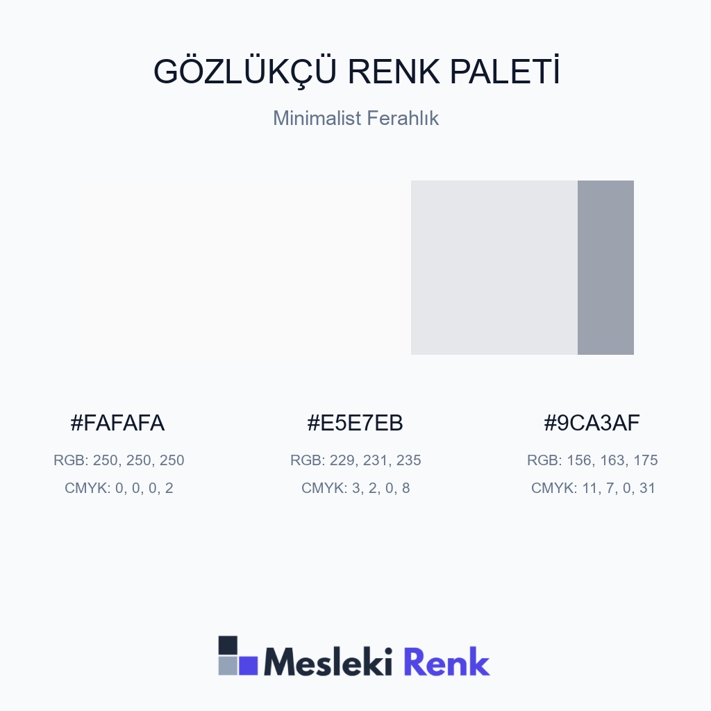 Gözlükçü Minimalist Ferahlık Renk Paleti