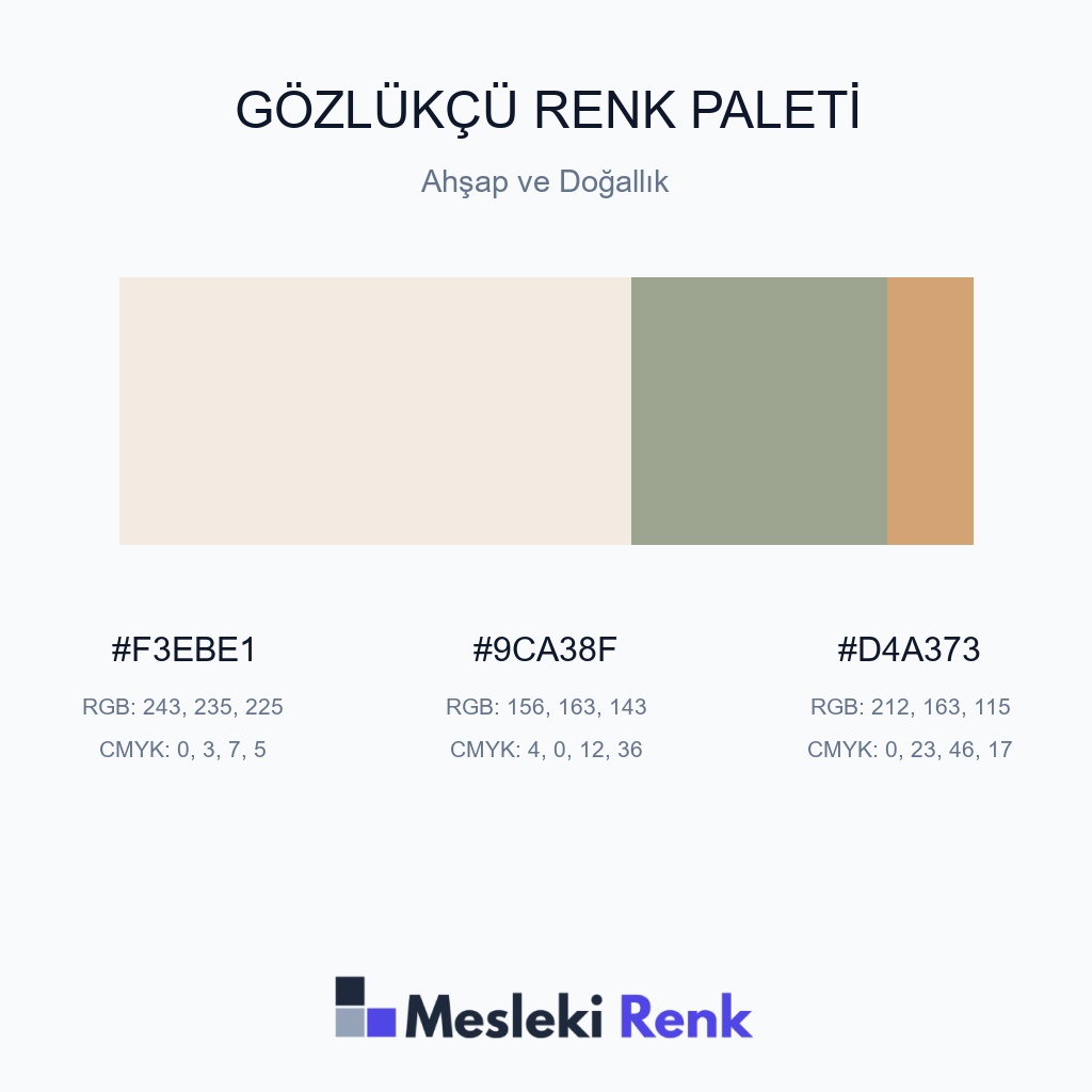 Gözlükçü Ahşap ve Doğallık Renk Paleti