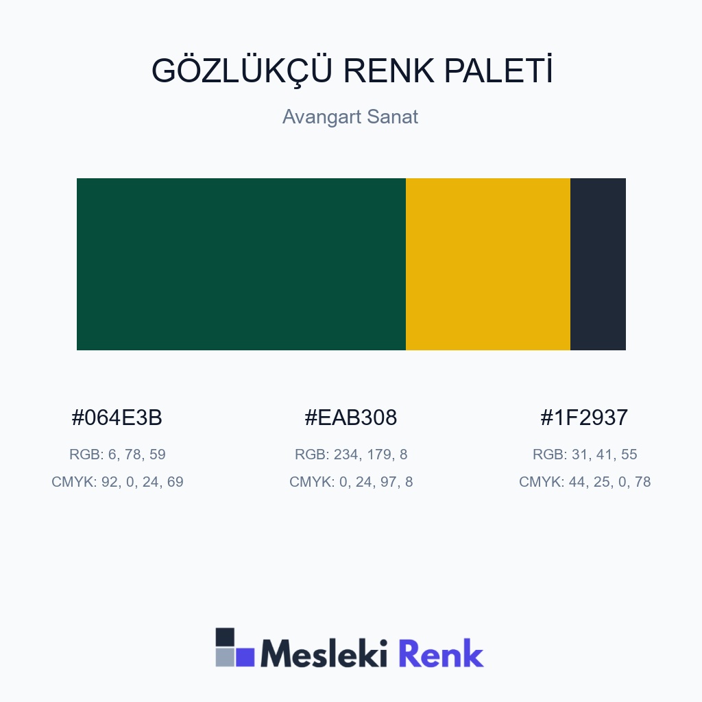 Gözlükçü Avangart Sanat Renk Paleti