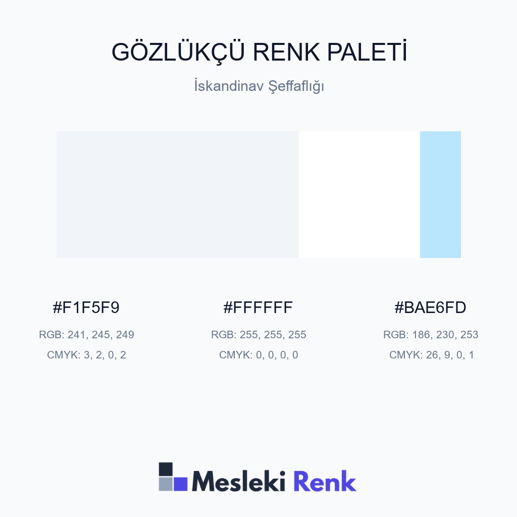 Gözlükçü İskandinav Şeffaflığı Renk Paleti