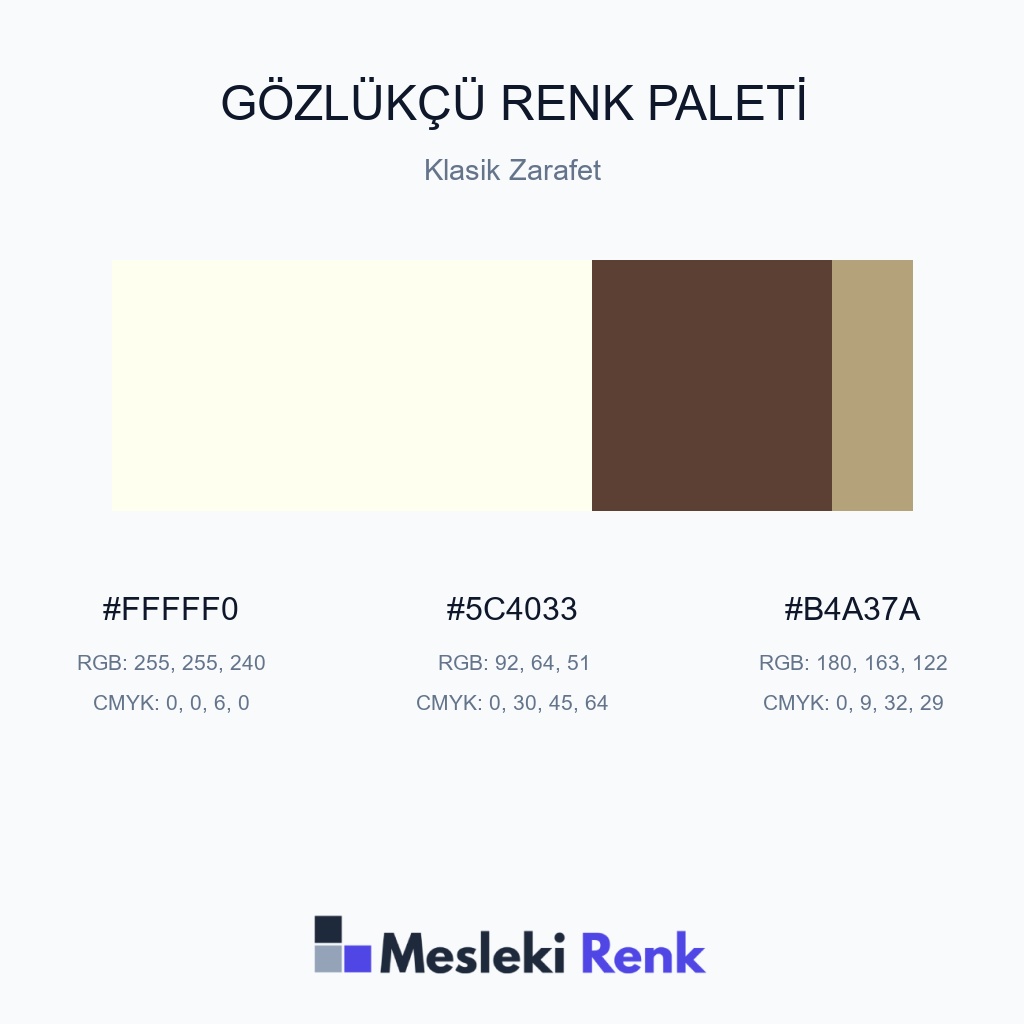 Gözlükçü Klasik Zarafet Renk Paleti