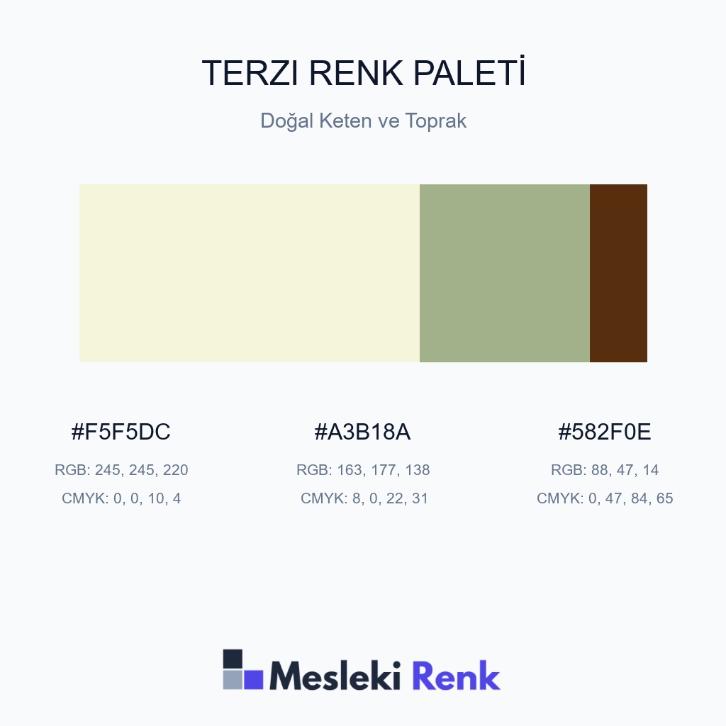 Terzi Doğal Keten ve Toprak Renk Paleti