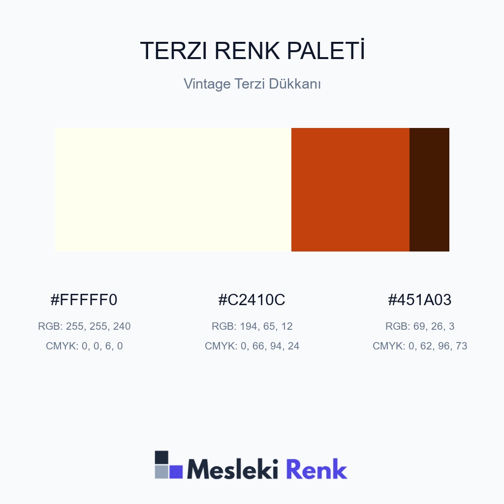Terzi Vintage Terzi Dükkanı Renk Paleti