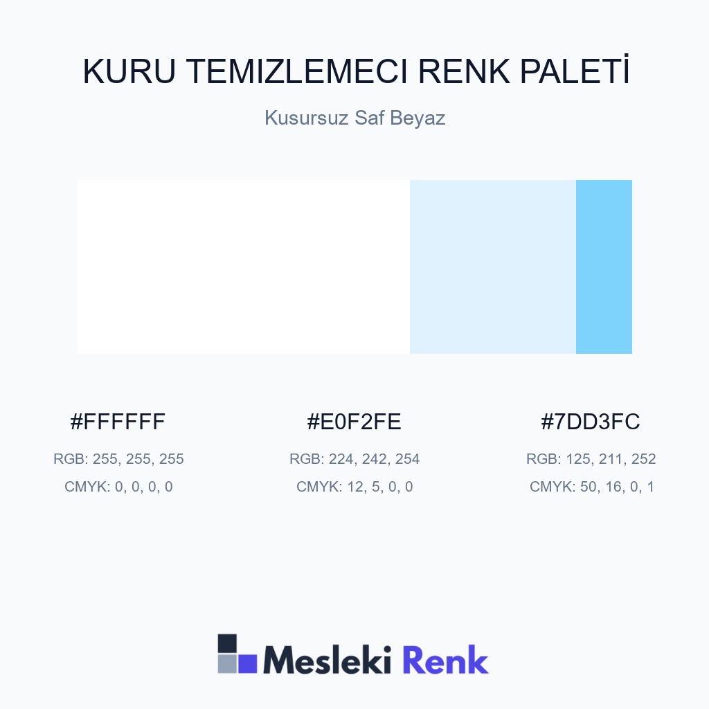 Kuru Temizlemeci Kusursuz Saf Beyaz Renk Paleti