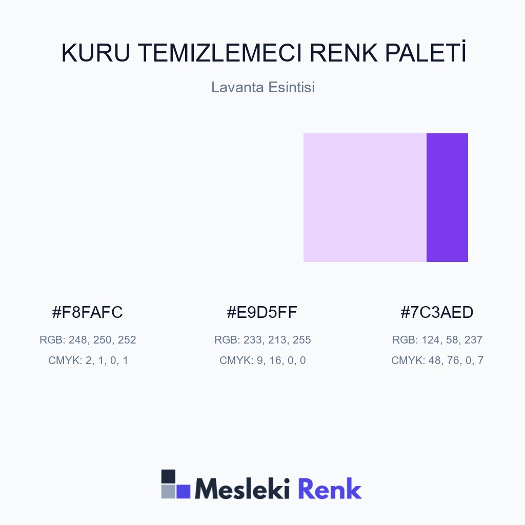 Kuru Temizlemeci Lavanta Esintisi Renk Paleti