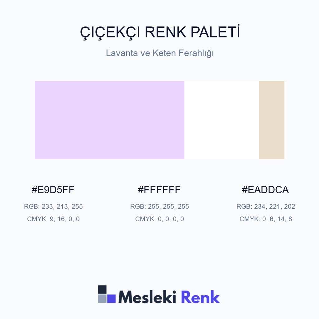 Çiçekçi Lavanta ve Keten Ferahlığı Renk Paleti