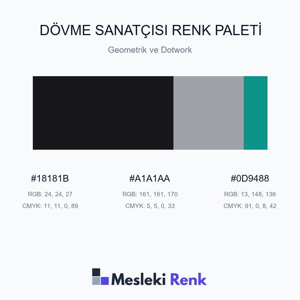 Dövme Sanatçısı Geometrik ve Dotwork Renk Paleti