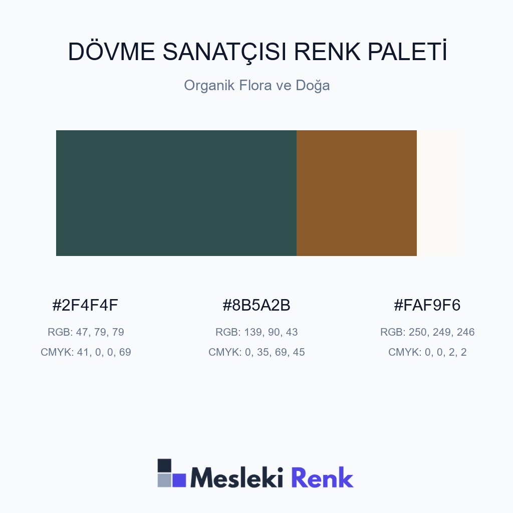 Dövme Sanatçısı Organik Flora ve Doğa Renk Paleti