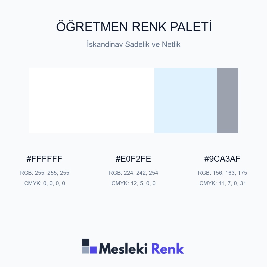 Öğretmen İskandinav Sadelik ve Netlik Renk Paleti