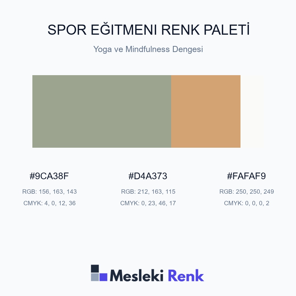 Spor Eğitmeni Yoga ve Mindfulness Dengesi Renk Paleti