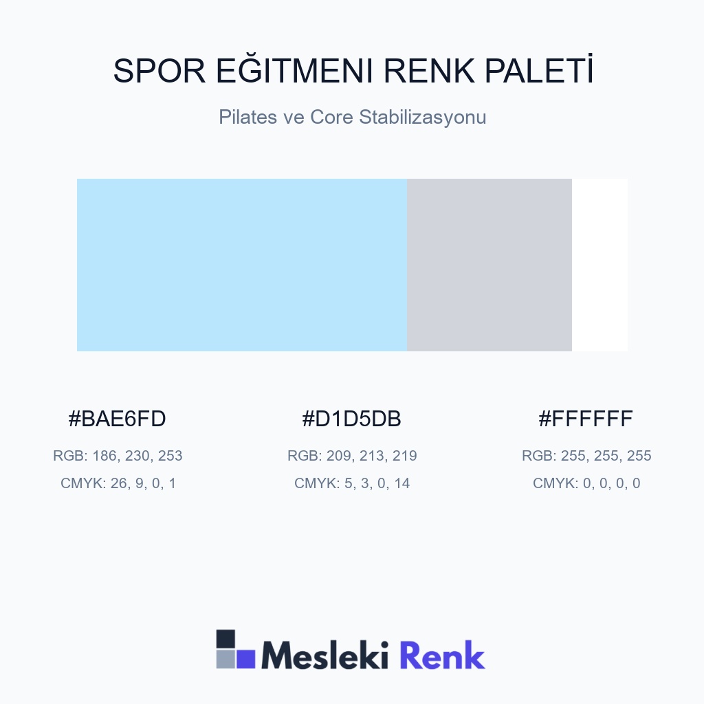 Spor Eğitmeni Pilates ve Core Stabilizasyonu Renk Paleti