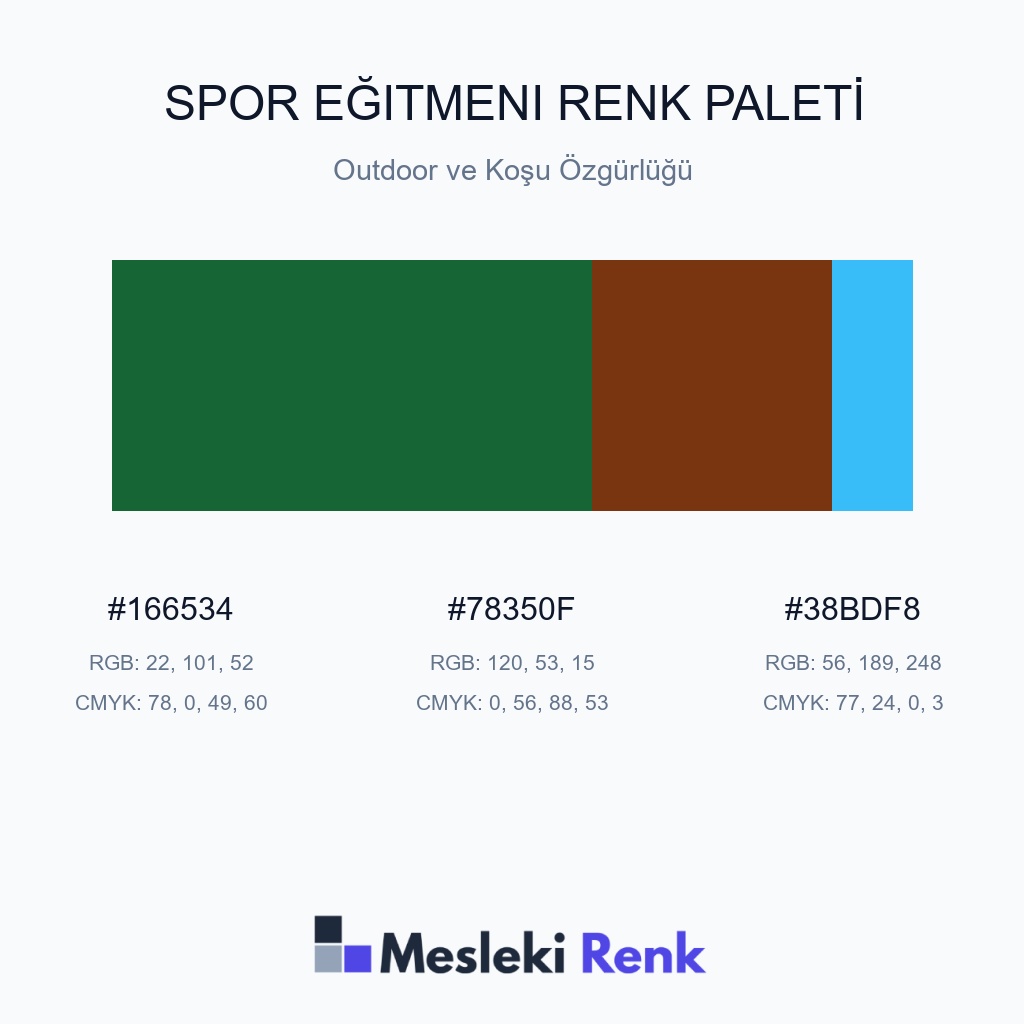 Spor Eğitmeni Outdoor ve Koşu Özgürlüğü Renk Paleti