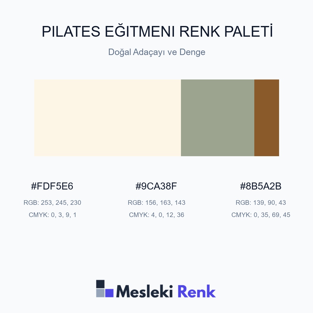 Pilates Eğitmeni Doğal Adaçayı ve Denge Renk Paleti