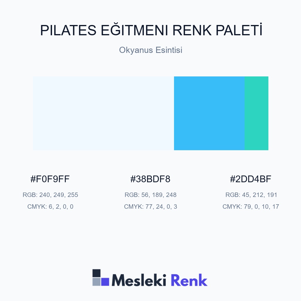 Pilates Eğitmeni Okyanus Esintisi Renk Paleti