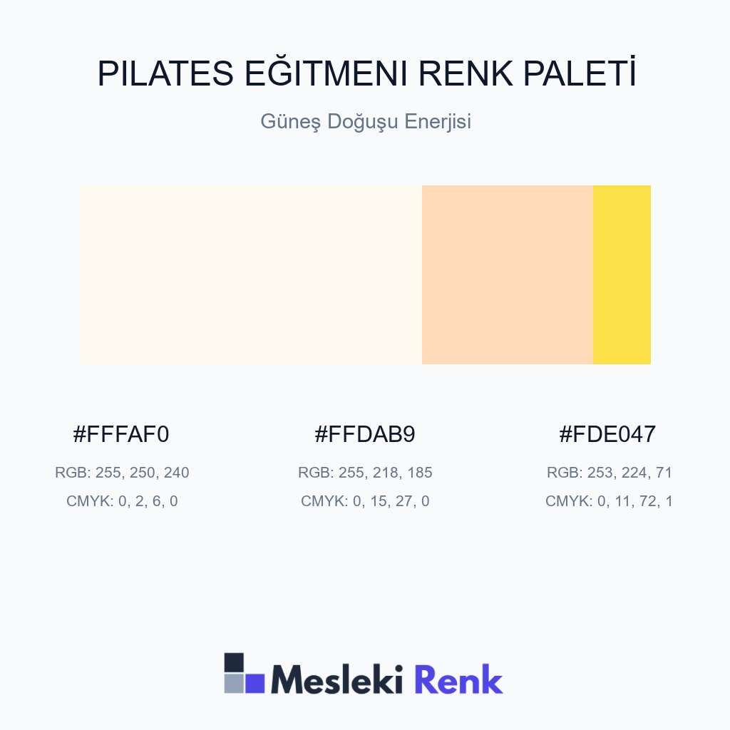 Pilates Eğitmeni Güneş Doğuşu Enerjisi Renk Paleti