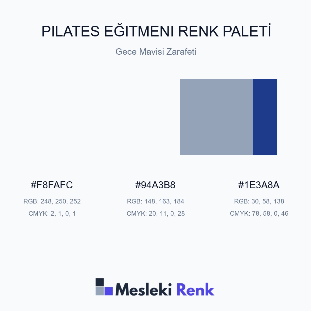 Pilates Eğitmeni Gece Mavisi Zarafeti Renk Paleti