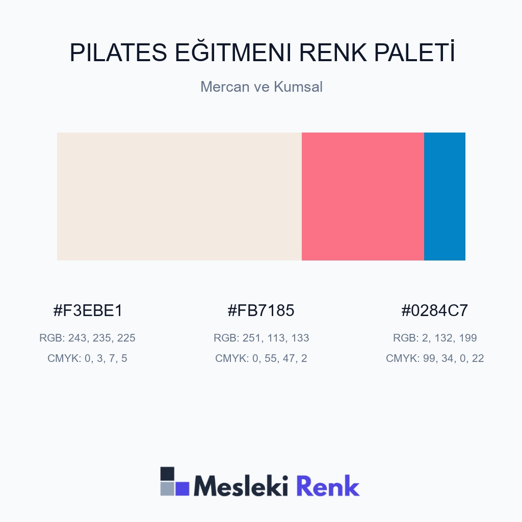 Pilates Eğitmeni Mercan ve Kumsal Renk Paleti
