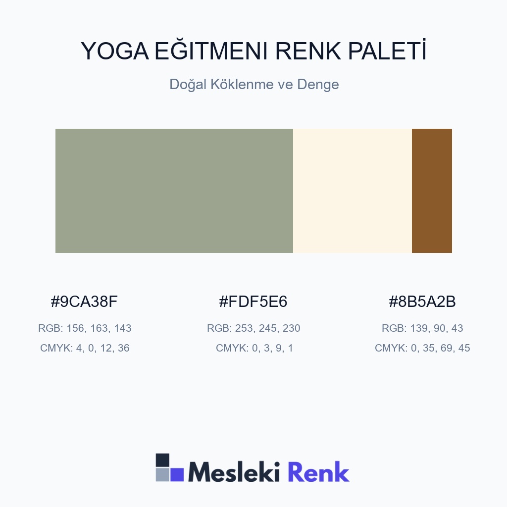 Yoga Eğitmeni Doğal Köklenme ve Denge Renk Paleti