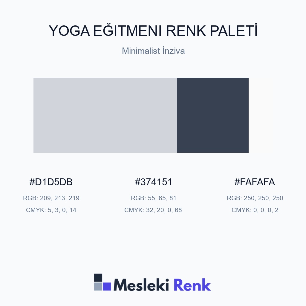 Yoga Eğitmeni Minimalist İnziva Renk Paleti