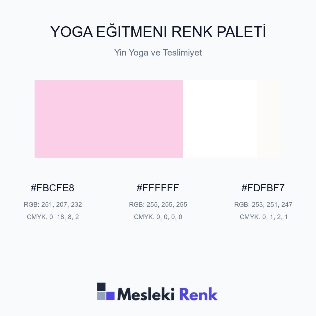 Yoga Eğitmeni Yin Yoga ve Teslimiyet Renk Paleti
