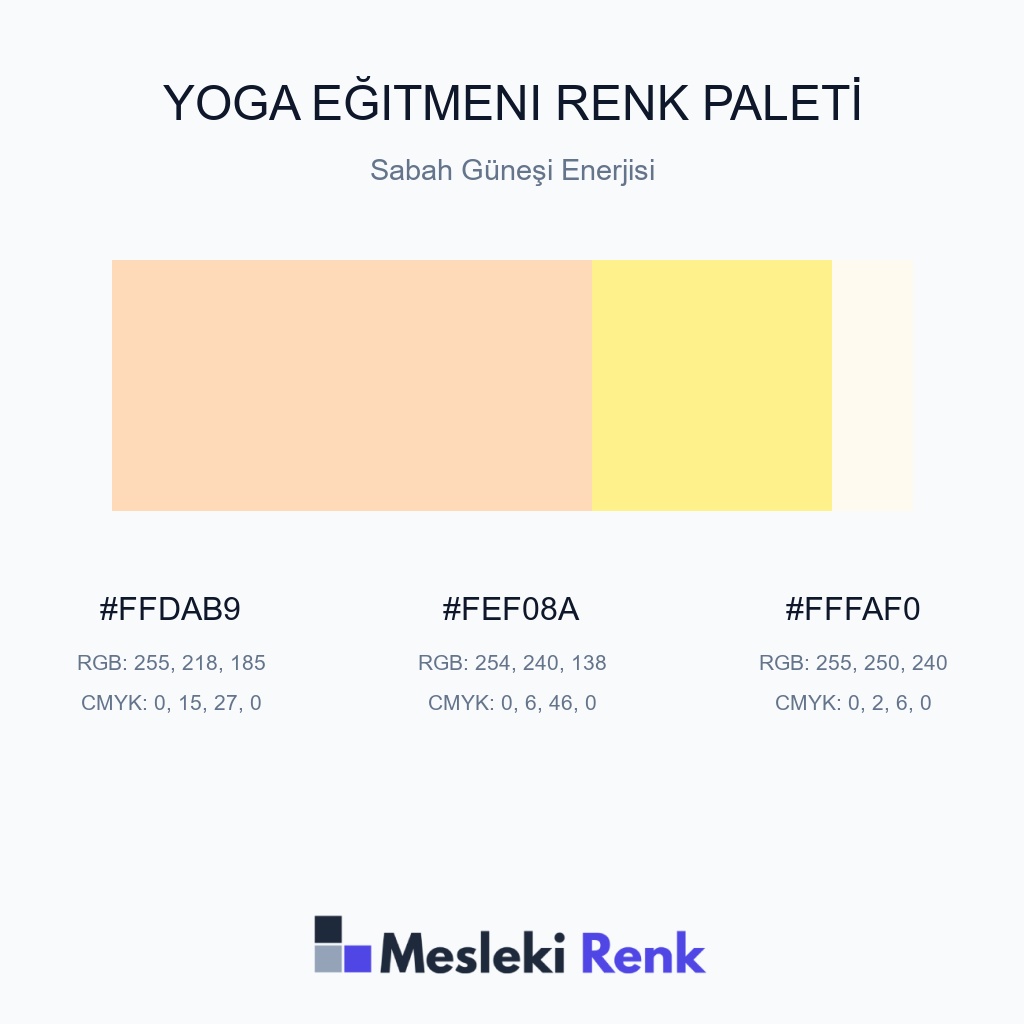 Yoga Eğitmeni Sabah Güneşi Enerjisi Renk Paleti
