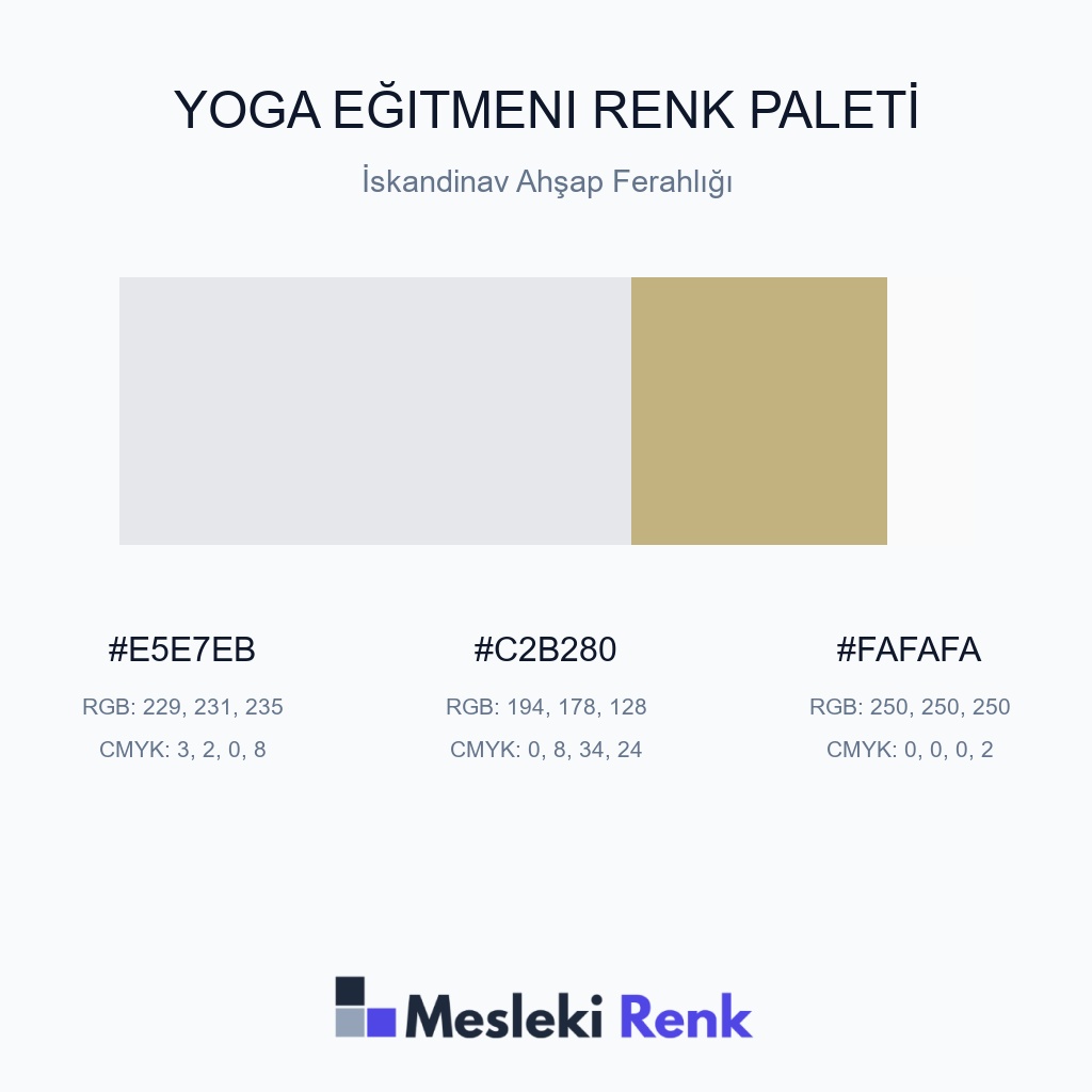 Yoga Eğitmeni İskandinav Ahşap Ferahlığı Renk Paleti