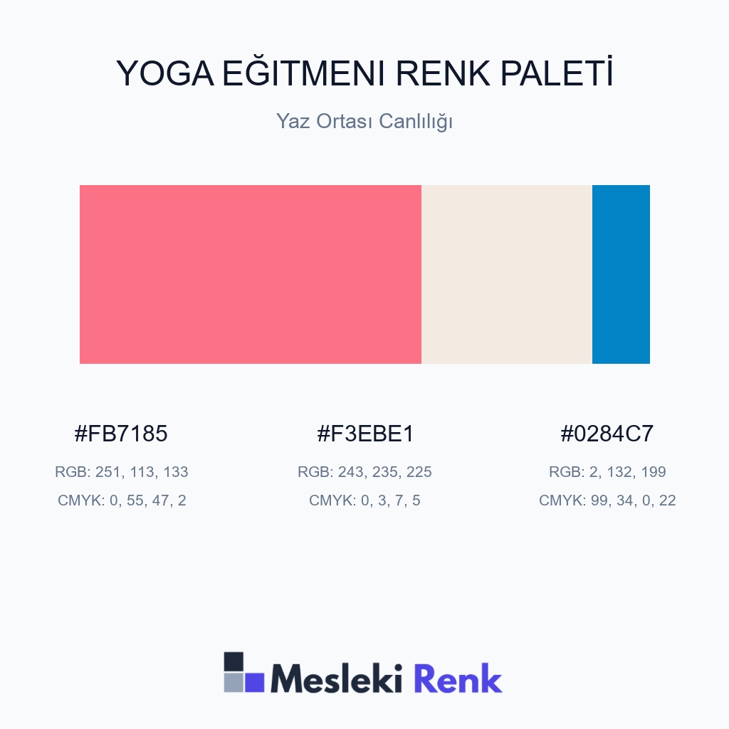 Yoga Eğitmeni Yaz Ortası Canlılığı Renk Paleti
