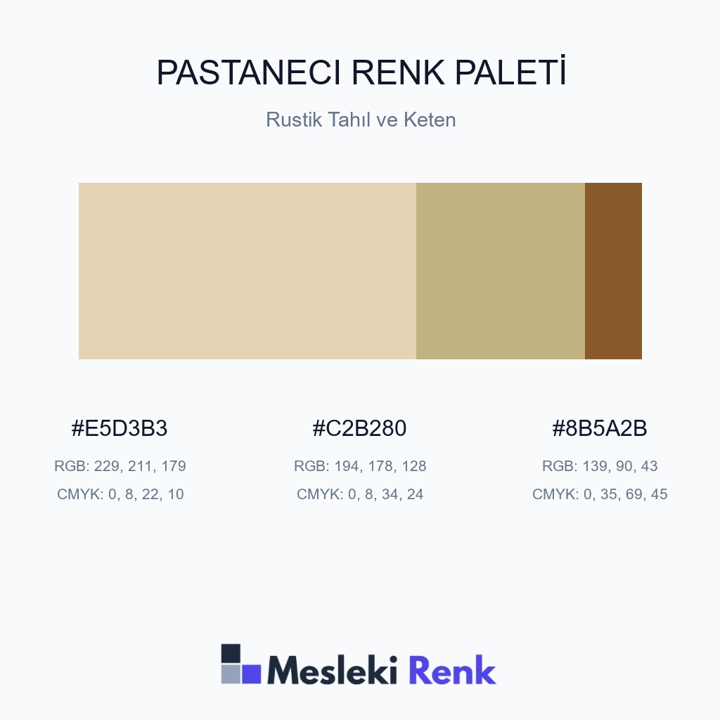 Pastaneci Rustik Tahıl ve Keten Renk Paleti