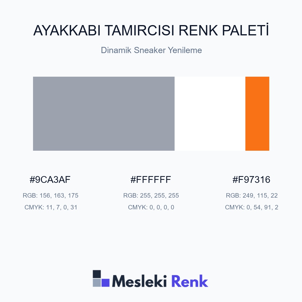 Ayakkabı Tamircisi Dinamik Sneaker Yenileme Renk Paleti