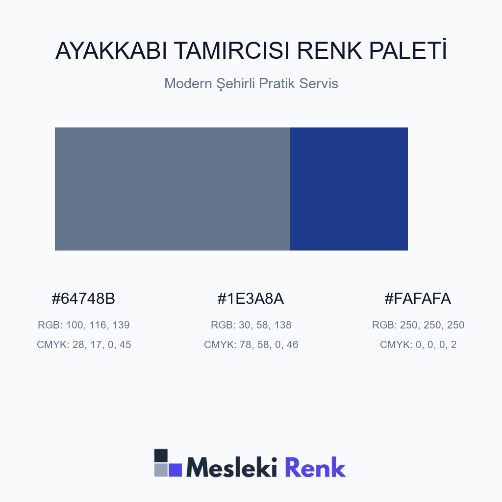Ayakkabı Tamircisi Modern Şehirli Pratik Servis Renk Paleti