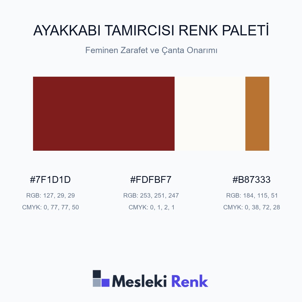 Ayakkabı Tamircisi Feminen Zarafet ve Çanta Onarımı Renk Paleti