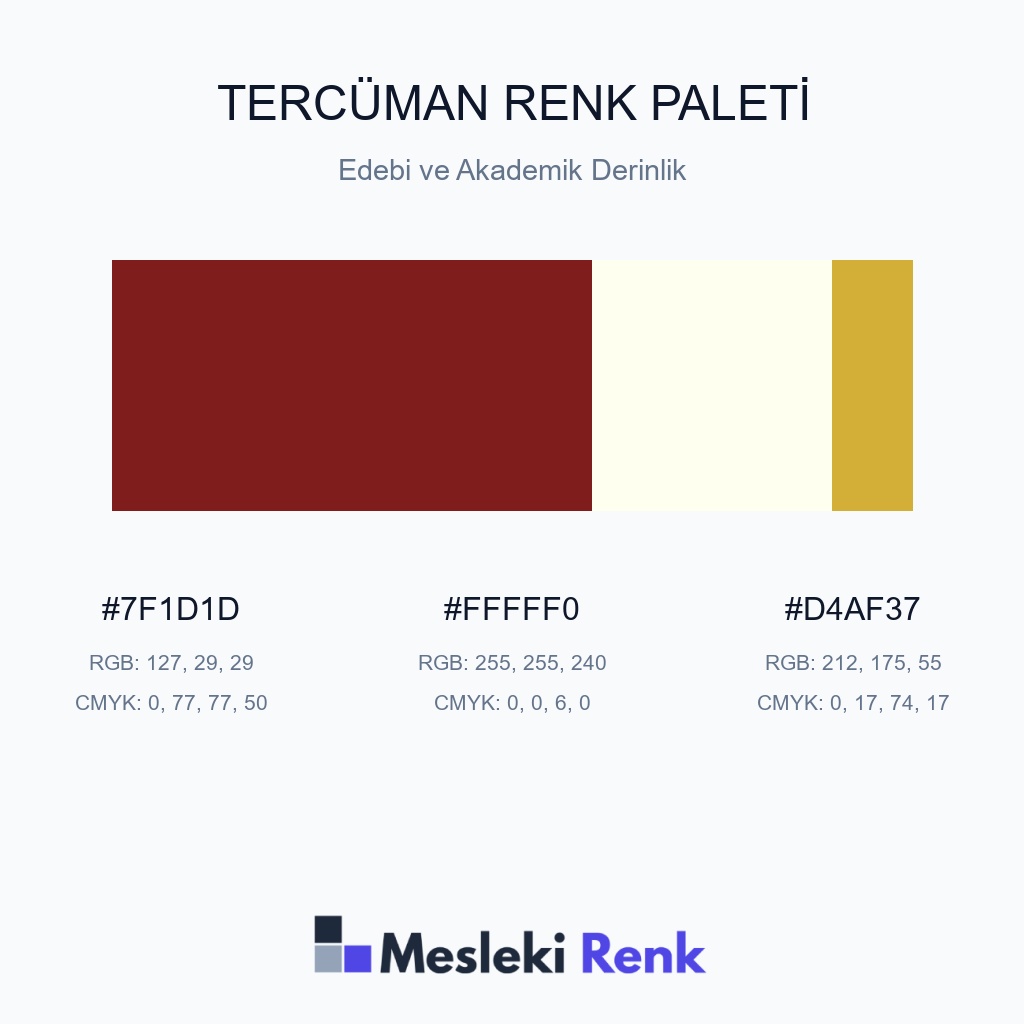 Tercüman Edebi ve Akademik Derinlik Renk Paleti