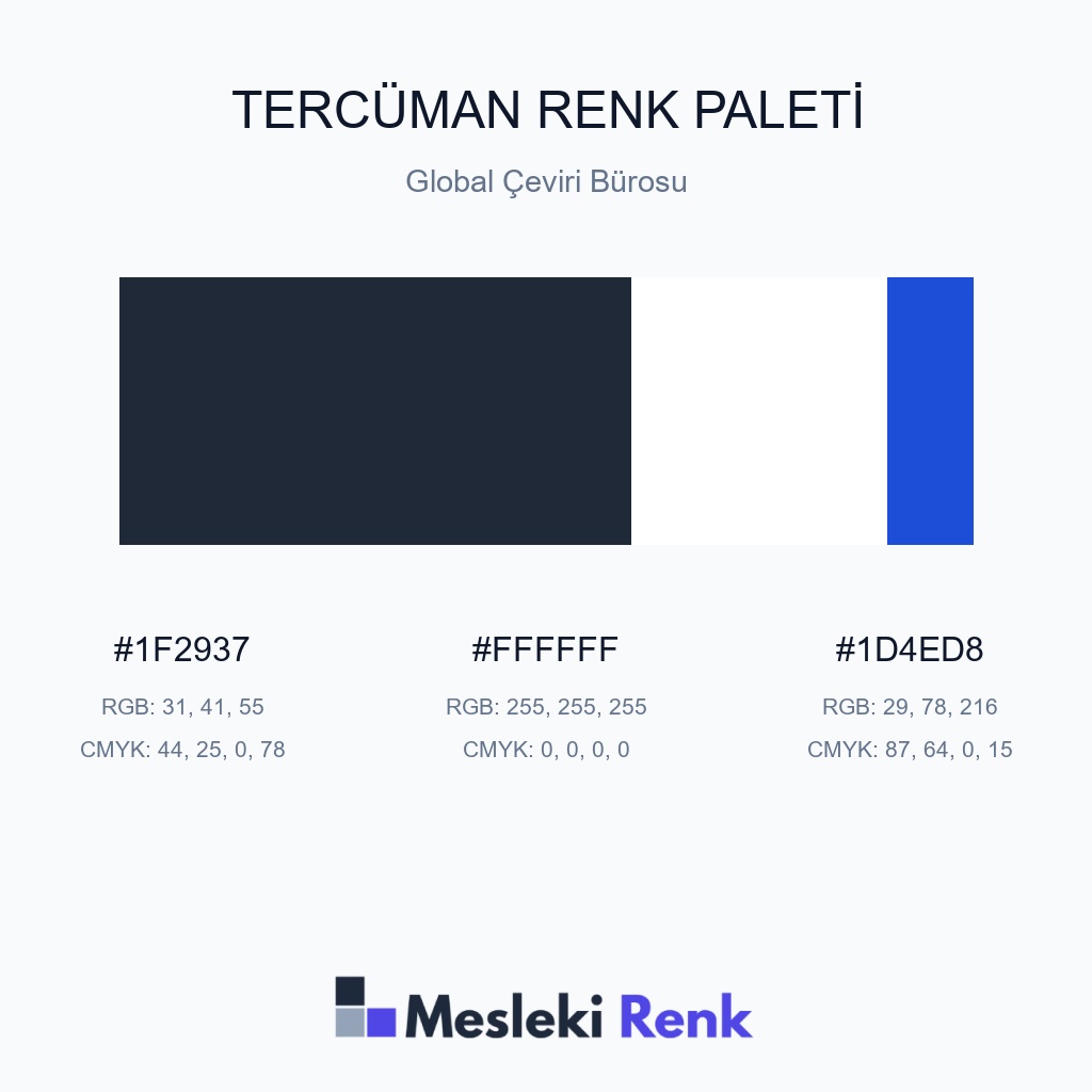 Tercüman Global Çeviri Bürosu Renk Paleti