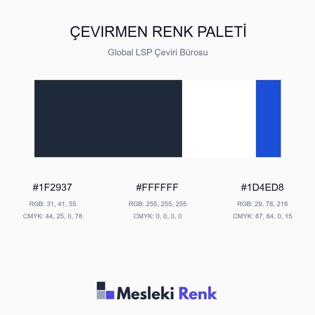 Çevirmen Global LSP Çeviri Bürosu Renk Paleti