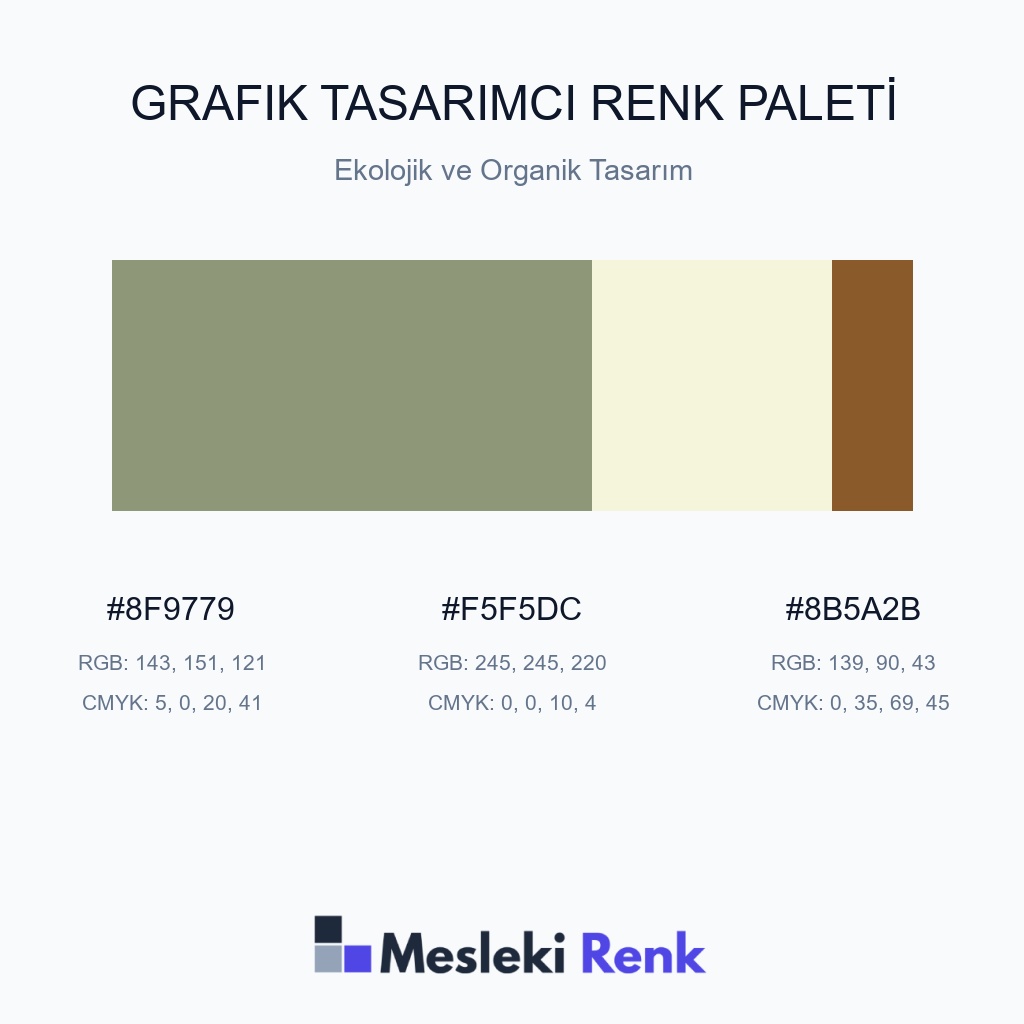 Grafik Tasarımcı Ekolojik ve Organik Tasarım Renk Paleti