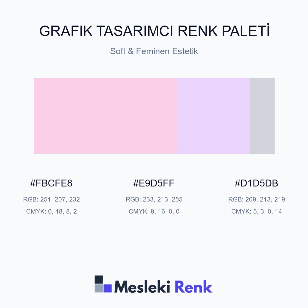 Grafik Tasarımcı Soft & Feminen Estetik Renk Paleti