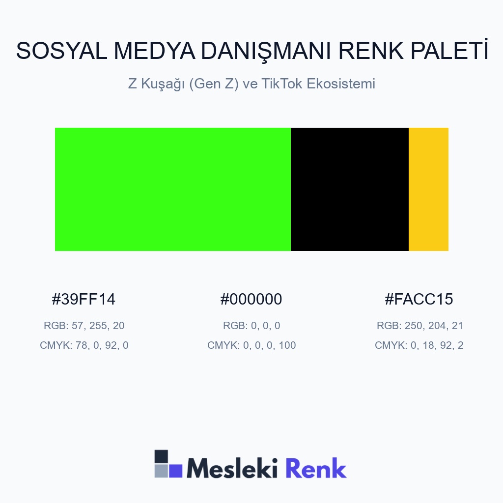 Sosyal Medya Danışmanı Z Kuşağı (Gen Z) ve TikTok Ekosistemi Renk Paleti