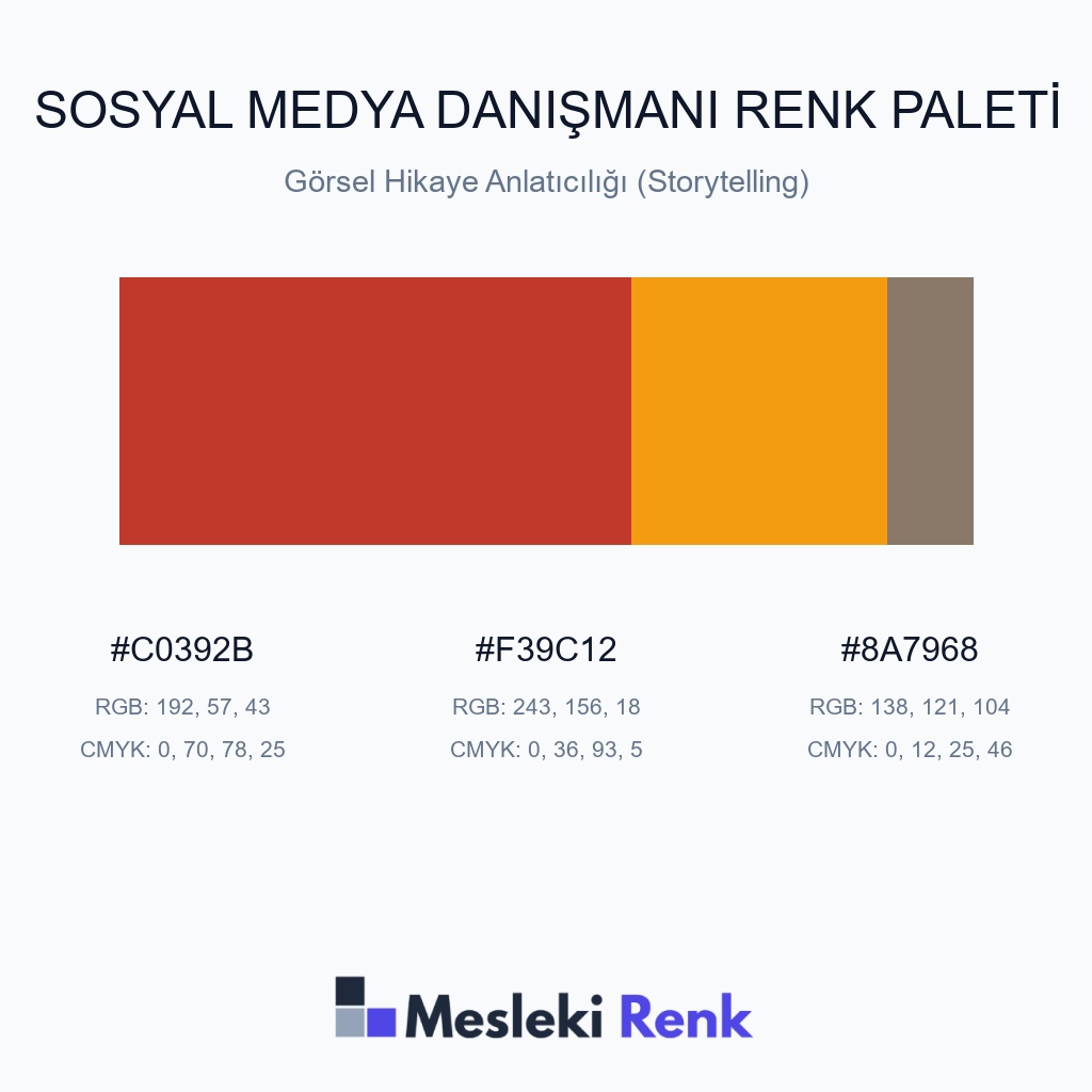Sosyal Medya Danışmanı Görsel Hikaye Anlatıcılığı (Storytelling) Renk Paleti