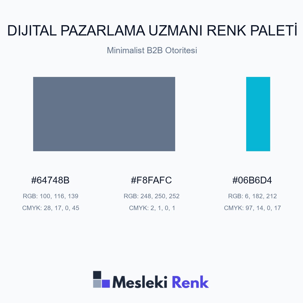 Dijital Pazarlama Uzmanı Minimalist B2B Otoritesi Renk Paleti