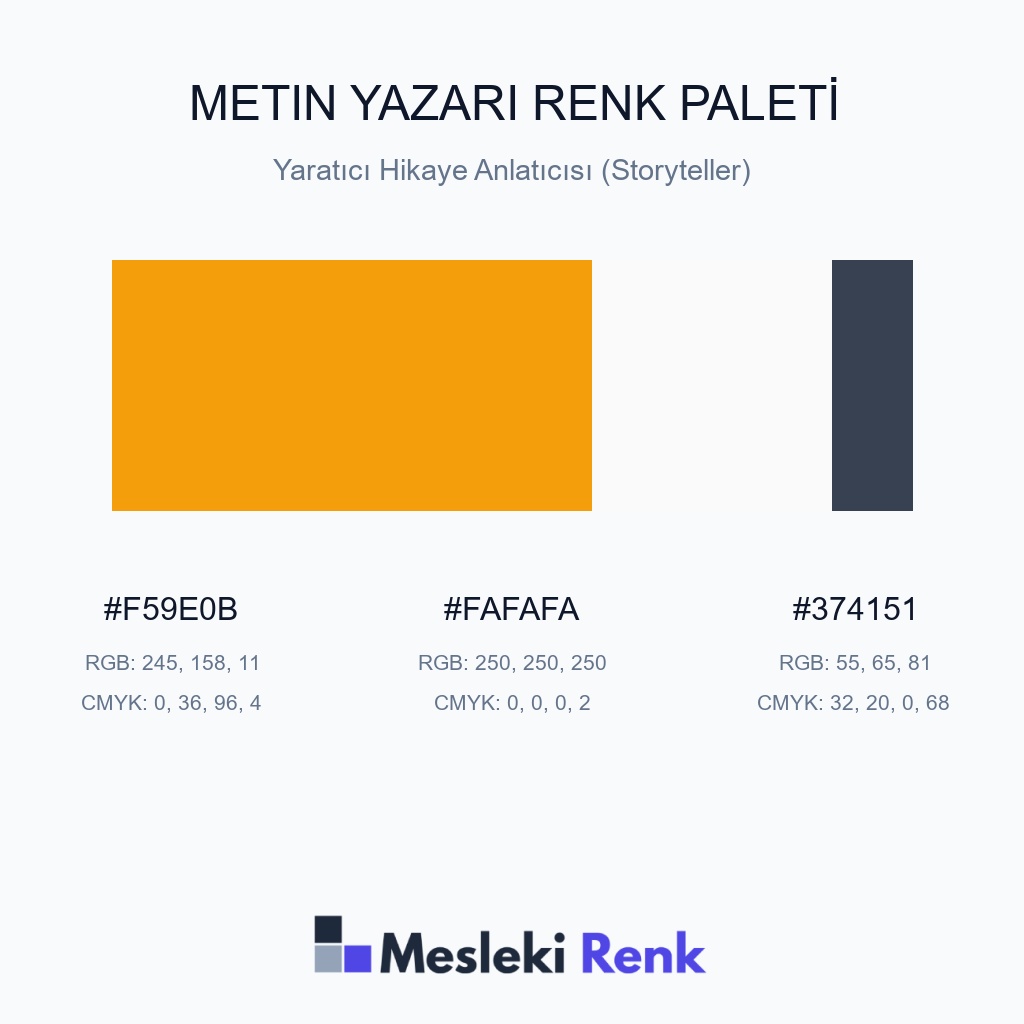 Metin Yazarı Yaratıcı Hikaye Anlatıcısı (Storyteller) Renk Paleti