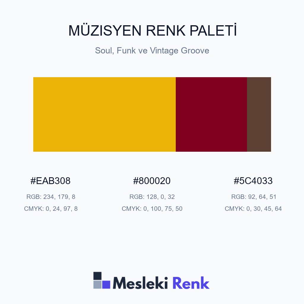 Müzisyen Soul, Funk ve Vintage Groove Renk Paleti