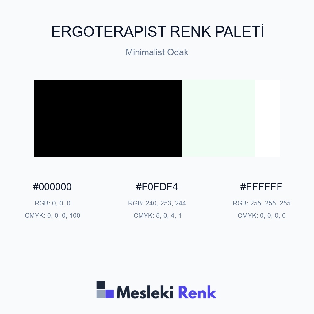 Ergoterapist Minimalist Odak Renk Paleti