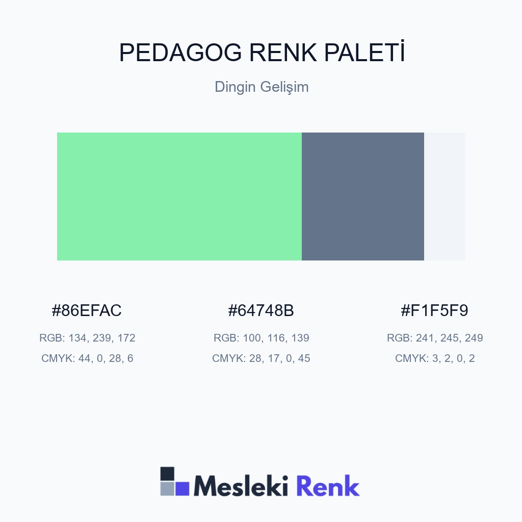 Pedagog Dingin Gelişim Renk Paleti